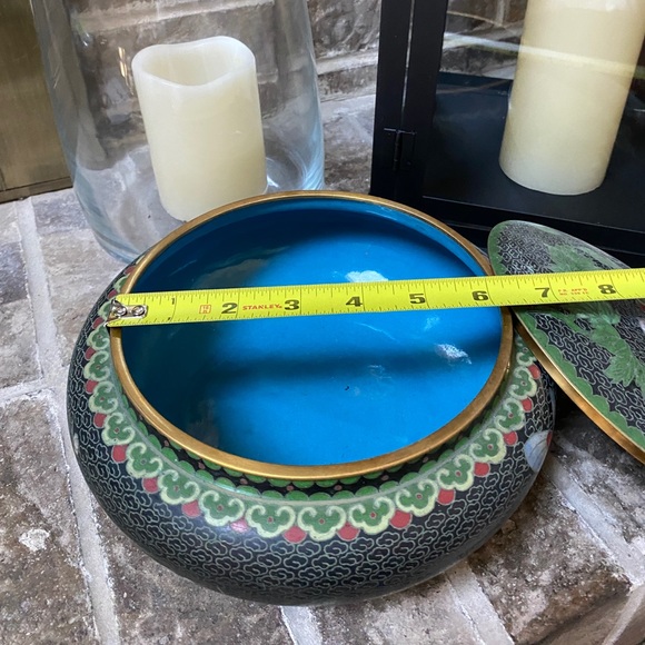 CLOISONNÉ Bowl with Lid - Picture 10 of 10